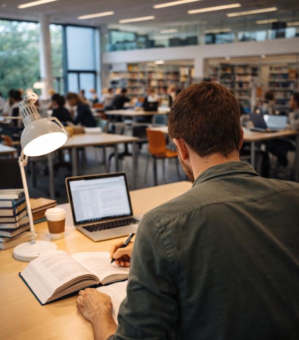 Person studying German